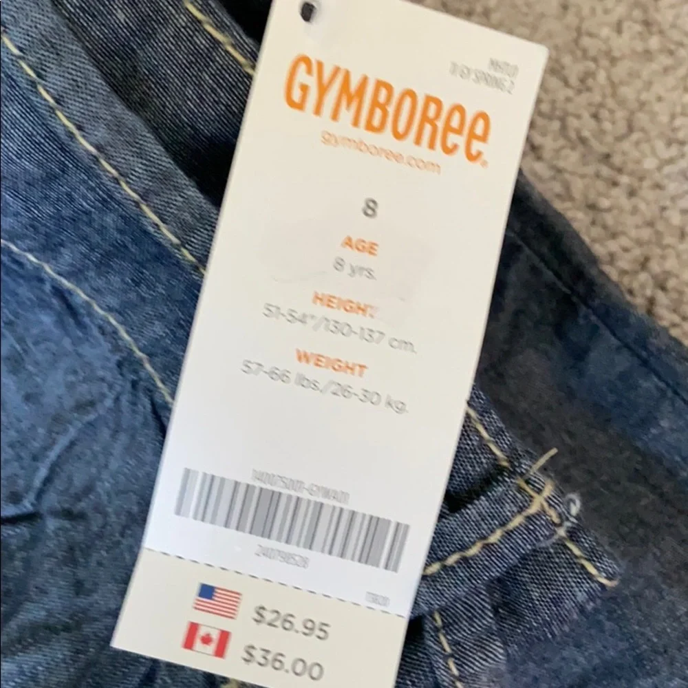 NEW Gymboree 8 Jean skirt girls nwt button down